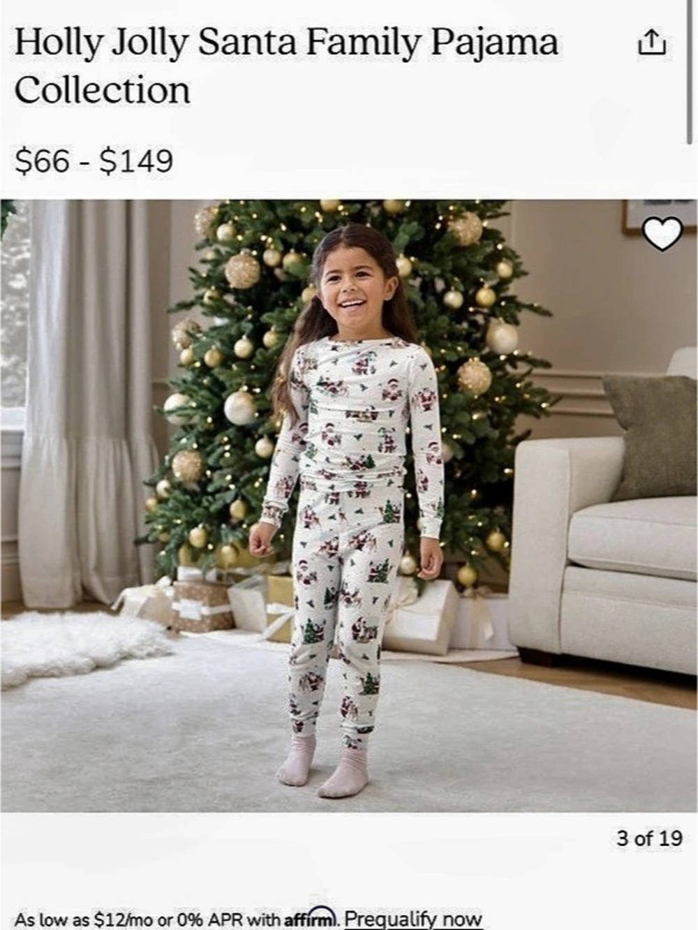 Pottery Barn Kids Holly Jolly Santa Family Pajama Collection Christmas Pajama